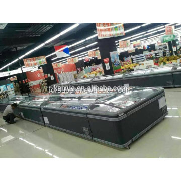 Freezer lemari es penyimpanan dingin untuk supermarket